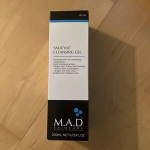MAD Skincare Salicylic Acid Cleansing Gel, Full Size 6.75 oz exp 6/4/24 NIB